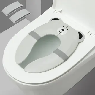 PandaEar Faltbarer Toilettensitz Kinder für Unterwegs, Reise Toilettensitz Kinder, Klappbarer Toilettensitz Faltbar Toilettensitzbezug WC Sitzbezüge mit Rutschfesten Silikonkissen, Jungen & Mädchen