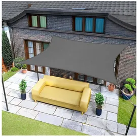 luxuskollektion Sonnensegel 4x4m Quadrat Wasserdicht 95Prozent UV Schutz 4x4 Anthrazit
