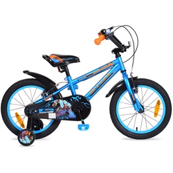 Byox Kinderfahrrad 16" Monster blau, Stützräder, Reflektoren, einstellbar