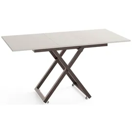 WFL GROUP Axen Beige Laminat 120-160 x 80 x 38-75 cm