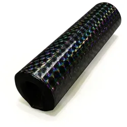 1 Rolle Papier Luftschlangen schwarz metallic holografisch