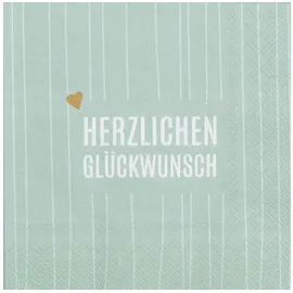 r√§der design Servietten 33x33 cm " Herzlichen Glückwunsch " von räder design Geburtstag