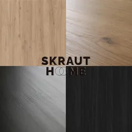 SKRAUT HOME Esszimmertisch, 140x90x76 cm, Für 6 Gäste, Stubentisch, Eiche Schwarz -