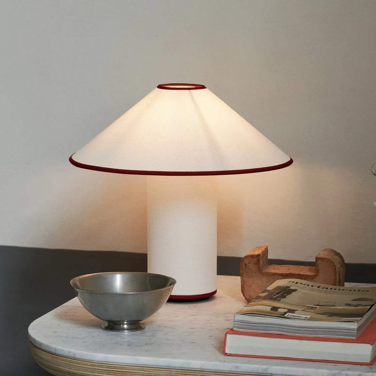 Tischleuchte &Tradition, Colette, Weiß, für Wohnzimmer, Stoff / Textil, Design - 30