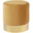 Beliani Pouf Rund Polyester 39 x 40 x 39 cm Gelb/Gold