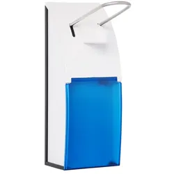 Dosierspender Kunststoff 500 ml mit blau-transparenter Abdeckung