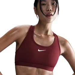 Nike SWOOSH Medium Support Damen Sport-BH mit Polster rot - M