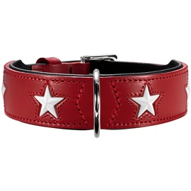 Hunter Magic STAR Hundehalsband, mit Sternen, Leder, weich, 42 schwarz