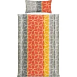 Erwin Müller Single-Jersey Bettwäsche in orange-grau | Gr.: 155 x 220 + 80 x 80 cm