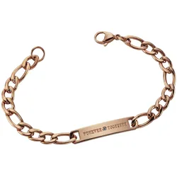 Zeeme Stainless Steel Armband Edelstahl Armband 17,5cm rosé