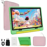 Happybe Android 14 10-Zoll, 14GB RAM + 64GB ROM (TF Expand 1TB) Kinder Tablet (64 GB) grün|rosa