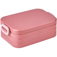 MEPAL Take a Break Midi – Brotdose To Go - Lunchbox für 2 Sandwiches oder 4 Brotscheiben - Meal Prep Box - Brotdose Erwachsene - Essenbox mit Unterteilung - Vivid mauve