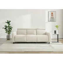 OTTO home 3-Sitzer OTTO HOME "SKAANE Cord-Sofa, 229 cm, manuelle u. elektrische Relaxfunktion", beige, B:229cm H:100cm T:100cm, 100% Polyester, Sofas, Relax-Funktion in 2 Sitzen, Kopfteilverstellung, Federkernpolsterung