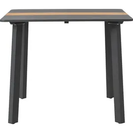 Dehner Montpellier Gartentisch 90 x 90 x 74 cm Dunkelgrau/Braun