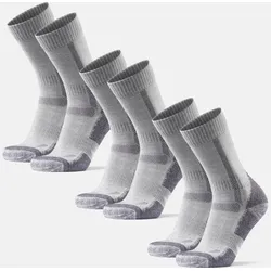 KINDER WANDERSOCKEN AUS MERINOWOLLE - 3-Pack - Grau - 35-38