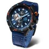 Vostok Europe Herrenarmbanduhr Almaz Space Station Blau/Schwarz YM26-320C654