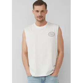 s.Oliver Jersey-Tanktop im Relaxed Fit mit Print - weiß - XL