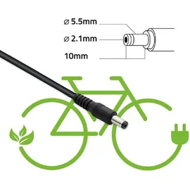 Qoltec Akkuladegerät für E-Bike 36V | 42V | 2A | 5.5*2.5
