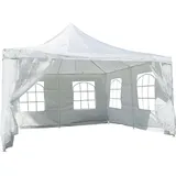 VCM Pavillon Festzelt creme 4x 4m Polyester Dach wasserdicht 250 g/m2