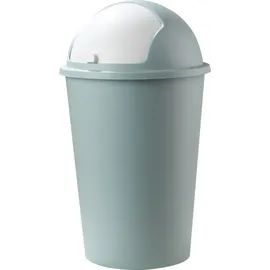 Home4You Abfalleimer 2er Set 50 Liter, Ø 40 cm - Pastellgrün - Kunststoff - - Grün/Weiß