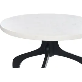 Beliani Beistelltisch Marmor Schwarz, / Weiß,
