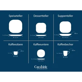 CreaTable Square Kombiservice 100-tlg.