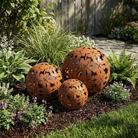 kapaga Gartenkugel 23 cm Rost