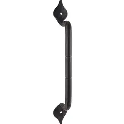 Türgriff ANTIK - gerade, 250mm, ø 12mm, Eisen verzinkt geschwärzt