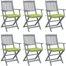 vidaXL Gartenstuhl 38 x 38 x 25,5 cm grün 6 St.
