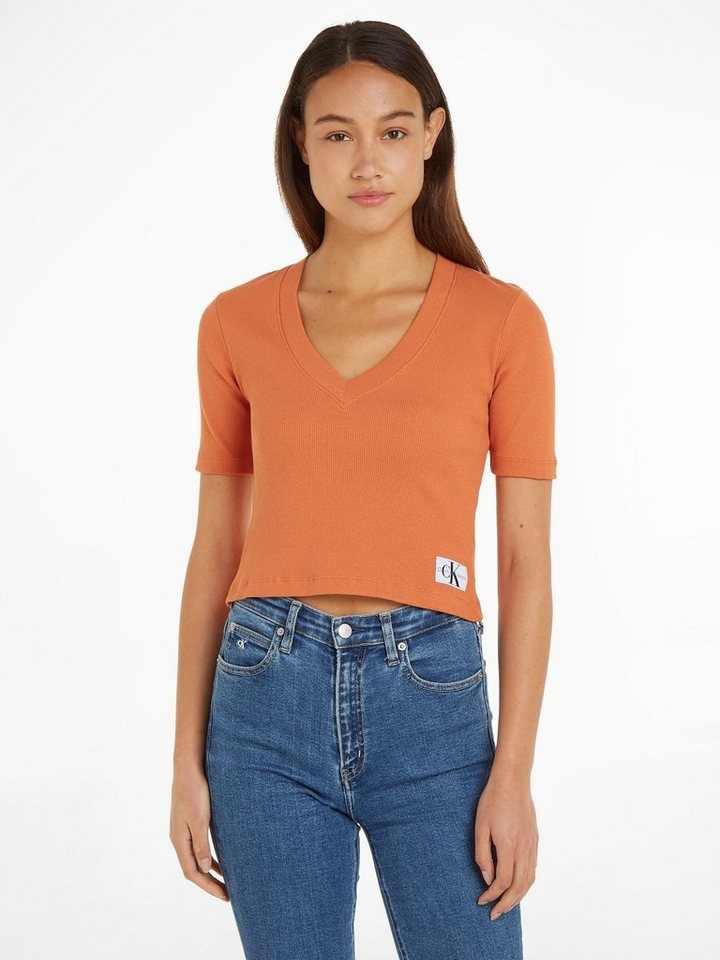 Calvin Klein Jeans V-Shirt orange M (38)