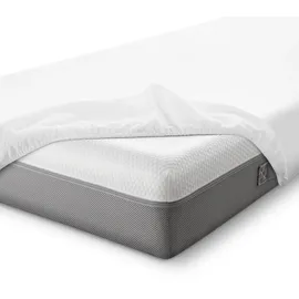 sleezzz Vital wasserdichtes Molton Spannbettlaken 160 x 200 cm weiß