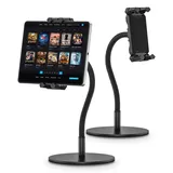 JUBORUI Tablet Ständer, Tablet Halterung Tisch mit Schwanenhals Metallarmen, 360°Drehbarer iPad Halterung Tisch,Tablet Halter für iPad Pro/Air/Mini, Galaxy Tabs,4,7-13,5 Zoll Tablets
