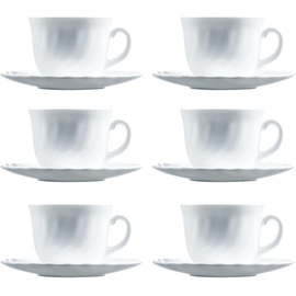 Luminarc Dajar TRIANON Kaffeeservice weiß, Glas, 6 Stück (1er Pack), 6