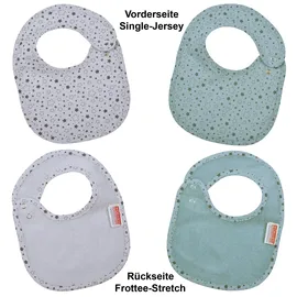 Wörner Lätzchen WÖRNER "Sterne eisblau-hellgrau Druckknopflatz 22x29 cm", Baby, blau (eisblau, hellgrau), Baumwolle, Materialmix, Lätzchen, mit Druckknöpfen, maschinenwaschbar, trocknergeeignet