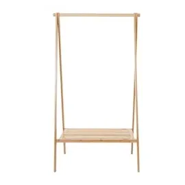 Mendler Standgarderobe HWC-B82, Kleiderständer Garderobe Garderobenständer, Bambus klappbar 150x84x57cm