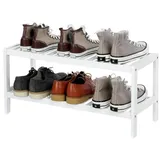 Songmics Schuhregal 70 x 33 x 26 cm weiß / weiß