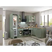 BASIC by Balculina Winkelküche L-Form Marsi 280 cm grün