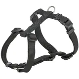 Trixie Premium H-Geschirr Halsband Schwarz M–L: 52–75 cm