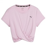 Puma Damen Studio Yogini Lite Twist Tee T-Shirt, Grape Mist, L EU