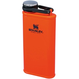 Stanley Classic Flask 236 ml mit Never-Lose Kappe - Edelstahl Flachmann mit Weiter Öffnung zum Einfachen Befüllen und Einschenken - BPA-Frei - Blaze Orange