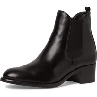 TAMARIS Damen Chelsea Boots Leder Blockabsatz; BLACK/schwarz; 38 schwarz , 14070263-38