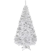 Costway Künstlicher Weihnachtsbaum Weiß 150 cm