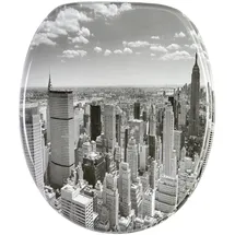Sanilo WC-Sitz Skyline New York, Hochwertiger und Stabiler Toilettendeckel aus Holz