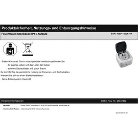 ChiliTec Gartensteckdose 1 St. Grau