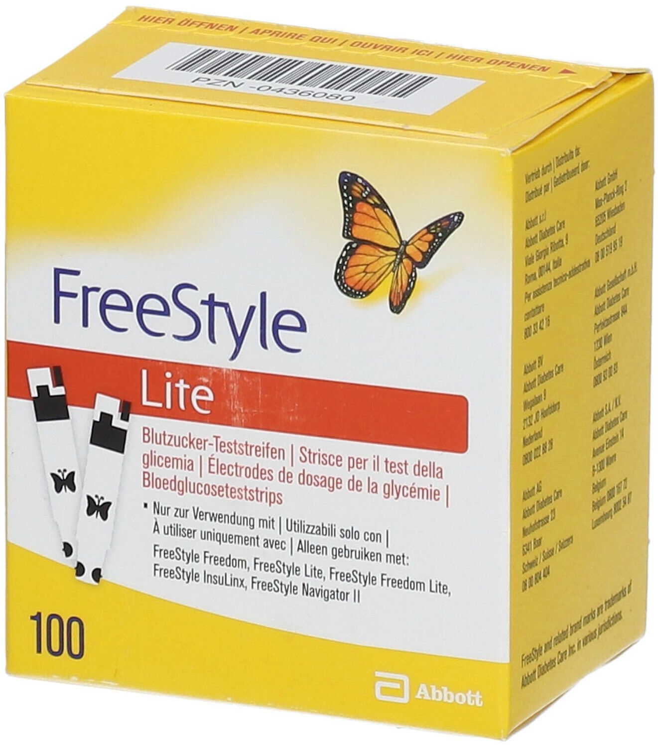 FreeStyle Lite Blutzucker Teststreifen ohne Codieren 100 St 100 St Teststreifen