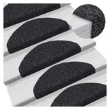 vidaXL Treppenmatten Selbstklebend 5 Stk. Schwarz 65x21x4cm Nadelvlies