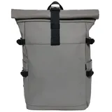 MIRROSI Rucksack Damen- und Herren-Tagesrucksack, großes Volumen XL: 19–25 L (32x48x14cm, Wasserdicht), aus hochwertigem Kunstleder, Rucksack, Daypack grau