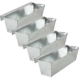 ideoon garden Premium Pflanzkasten 4er-Set 2,5 x 0 x 0 cm Silber