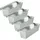ideoon garden Premium Pflanzkasten 4er-Set 2,5 x 0 x 0 cm Silber