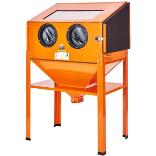 Vevor 60-Gallonen-Sandstrahlkabine, 40–120 PSI Sandstrahlkabine mit Ständer, robuster Stahl-Sandstrahler mit Strahlpistole und 4 Keramikdüsen für die Entfernung von Farbe, Flecken und Rost